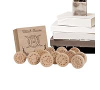 Ensemble De Pistes De Sorcière En Bois - Runes De Divination Des Sorcières | Runes Set Wood | Runes Gravées Pour Divination | Ensembles De Divination Des Runes Nordiennes | Runes De Prévision Des