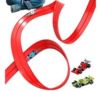 Ensemble De Pistes De Voiture Jouet | Piste De Course Portable À La Ventouse Avec Voitures Jouets | Roll-Up Tracks Intérieur Et Extérieur Play | Jeu De Course Pour Cour, Balcon, Chambre À Coucher | To