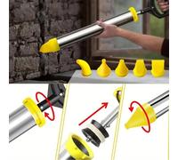 Ensemble de pistolet à mortier et seringue pour injection de mortier, pompe manuelle en acier inoxydable, comprend 5 embouts, des gants et une tête d’étanchéité de rechange pour l’injection manuelle