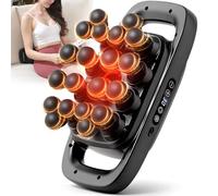 Ensemble de pistolet de massage à 20 têtes avec 3 modes et 30 intensités, masseur musculaire pour soulager la douleur, masseur de tissus profonds pour le dos, les épaules, les jambes, la taille (noir