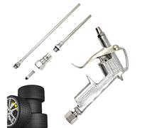 Ensemble de pistolet souffleur à air - Souffleur à poussière en fer exposé de 5 pièces | DG-10 haute pression avec connecteurs longs et courts, plumeau d'air en d'aluminium pour nettoyage de