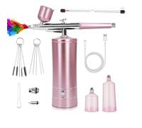 Ensemble De Pistolets À Brosse À Air Sans Fil 30psi Avec Buse 0.3mm D'aérographe Rechargeables Pour Maquillage Décoration Coloration Modèles
