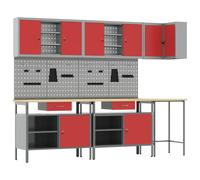 Ensemble de placards de travail avec stockage Armoire à outils vidaXL vidaXL