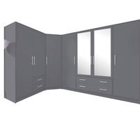 Ensemble De Placards Système De Garde-Robe Smart 3 Pièces Anthracite