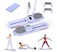 Ensemble de planche de pilates 7 en 1 pour Pilates à la maison, machine d'entraînement abdominale amovible avec équipement d'entraînement, planche de pompes multifonctionnelles, renforceur de base