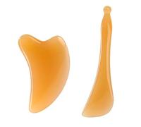 Ensemble de planche Gua Sha en résine et bâton massage oculaire outil beauté par grattage facial déblocage des méridiens corporels pour revitaliser la peau lutter contre fatigue