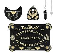 Ensemble de Planche Ouija en Bois, Planche de Divination avec Planchette et Symboles, Jeu pour Adultes et Soirées à Thème Ésotérique