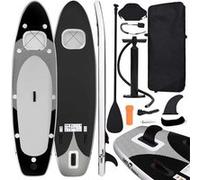 Ensemble de planche SUP gonflable Noir 300x76x10 cm Noir G