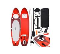 Ensemble de planche SUP gonflable Rouge 330x76x10 cm