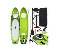 Ensemble de planche SUP gonflable vert 300x76x10 cm