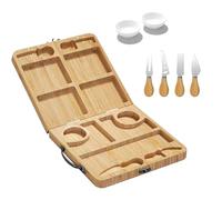 Ensemble de Planches à Charcuterie Plateau Pliable à Compartiments | Plateau pour Charcuterie et Fromages pour Apéritif Bonbons Desserts Plateau Polyvalent pour la Maison et