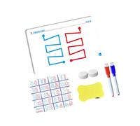 Ensemble de planches à dessin de traçage réutilisables pour les jeunes apprenants avec cartes d ' entraînement, 2 stylos, éponge à essuyer et travail en ligne guidé, Improve