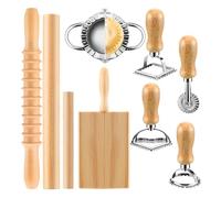 Ensemble de planches à gnocchis, ensemble de rouleaux à pâtisserie - Ravioli Stamp Pasta Maker Coupe-pâtes avec rouleau - Outils de cuisson, gadgets de cuisine, accessoires de fabrication de p