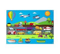 Ensemble de Planches à Histoires en Feutre - 30 cm - Kit de Bricolage - Activité Murale éducative pour Tout-Petits, Figurines d'animaux domestiques - Raconter des Histoires interactives pour