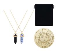 Ensemble de Planches à Pendule Guador - Divinatoire Pendule Naturelle Cristal Cône Pointe - Tableau de Divination D'Autel de Sorcellerie - Tableau de Message Métaphysique (Noir et Bleu)