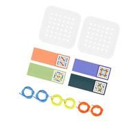 Ensemble de planches d ' apprentissage préscolaire pour un jeu calme, jouet d ' entraînement filetage, 2 planches à arrondis, 40 cartes de défi, 6 cordons, cartes de motifs de coordination du de