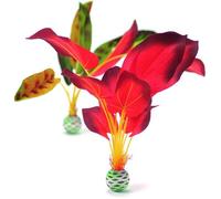 Ensemble de plantes en soie de qualité pour aquarium, mélange vert et rouge, taille large PLANTE D'AQUARIUM