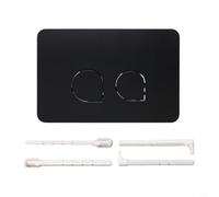 Ensemble de plaques de chasse d'eau double bouton de chasse compatible avec GEBERIT UP300 UP320 & Sigma-all série 01/10/20/21/30/50/60 Plastique 246 x 146 mm Facile à installer Blanc (noir)