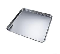 Ensemble de plaques de cuisson rectangulaires en acier inoxydable pour la cuisson des cookies au four (25 x 25 x 2,5 cm)