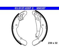 ENSEMBLE De Plaques De Frein ATE 03.0137-0357.2 Pour SEAT, SKODA, VW