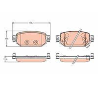 Ensemble De Plaques De Frein TRW GDB2172, Frein À Disque Pour MAZDA
