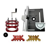 Ensemble de plaques supérieures en aluminium pour le travail du bois - Composant de système de levage de défonceuse robuste pour scie à table, table de toupie et projets de travail du bois | Plaque