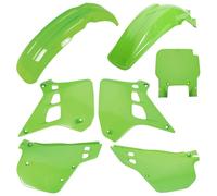 ENSEMBLE DE PLASTIQUES KAWASAKI KX 125 '90-'91 INCLUANT LE PANNEAU AVA