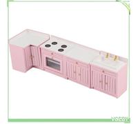 Ensemble de plate-forme de cuisine rose, jouet de meubles, quatre accessoires de cuisine avec un Style élégant pour maison de