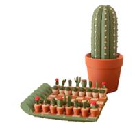 Ensemble de Plateau de Cactus, 32 Plateaux de Voyage de Cactus Portables, Conception de Plantes imprimées en 3D C - Hess, décorations de Table de Plateau Amusantes pour Les Amateurs de Plantes