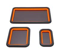 Ensemble de plateaux de pièces magnétiques pliables, plateaux à outils en Silicone, vis, boulons, écrous, Orange