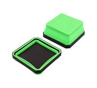 Ensemble de plateaux de rangement en silicone pliable avec aimants puissants pour petit matériel, récipient de tri extensible pour bricolage, mécanicien (vert)