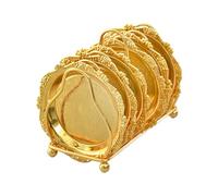 Ensemble De Plateaux Décoratifs Vintage En Acier Inoxydable - Égouttoir À Vaisselle En Relief Doré, Station De Service De Luxe | Porte-boisson Parfumé Aux Fruits, Pour Table De Salon, Accessoire D'ent