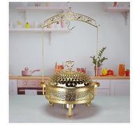 Ensemble de plats à frictionner pour buffet, serveurs et chaufferettes avec casserole à eau, poêle à nourriture, porte-carburant et couvercle pour la restauration et les fêtes, capacité de 6 l