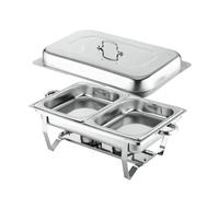 Ensemble de plats à frire avec cadre pliable et design de sécurité pour la restauration et les fêtes - Idéal pour les buffets et les événements, garde les aliments chauds et prêts à servir