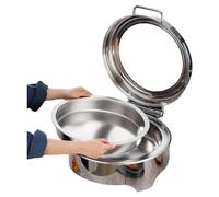 Ensemble de plats à frire en acier inoxydable avec cadre pliable, idéal pour les fêtes et événements, réchaud et réchaud de restaurant