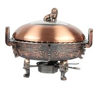 Ensemble de plats à frire en acier inoxydable avec poêle, cadre, couvercle et porte-carburant pour banquets de mariage et fêtes