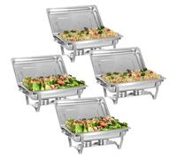 Ensemble de plats de 9 L en acier inoxydable pour buffet, buffet, fêtes de mariage