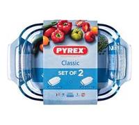Ensemble de plats de cuisson au four Pyrex Classic Transparent Verre BorosilicatÃ© (2 pcs) Transparent G