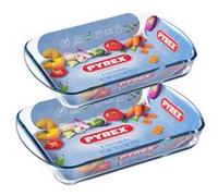 Ensemble de plats de cuisson au four Pyrex Essentials Verre borosilicaté 2 pièces Transparent G