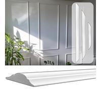 Ensemble de plinthes murales de haute qualité - Set complet pour 6 élégants cadres muraux en matériau PS robuste - Résistant à l'eau, antichoc et facile à monter - Design classique en blanc (JX88-W