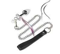 Ensemble De Plomb En MéTal Amusant Avec Bijoux En Pierre PréCieuse, Accessoires De Divertissement à La Maison Pour Les Cadeaux D'éTirement Des Fesses Pour Les Couples-Q