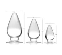 Ensemble De Plug Anal 3 Pièces Master Series En Triangles - Transparent (AG457)