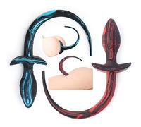 Ensemble de plugs anaux avec queue de chien Plug anal petit Point G Buttplug Cosplay SM Sextoy pour débutants Couples Queue de chien SM Fétiche Bondage 2 pièces