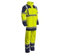 Coverguard Workwear Ensemble de pluie Veste + Pantalon Haute visibilité S Jaune