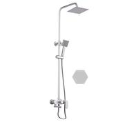 Ensemble de Pluie en Aluminium Mural tendu avec Douche à Main (Couleur: Or)