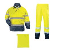 Ensemble de pluie haute visibilité HI-WAY jaune fluo/marine TM - COVERGUARD - 7HWRYM - Imperméable et respirant