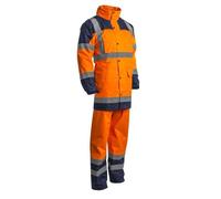 Ensemble de pluie veste + pantalon haute visibilité Coverguard Hydra - Orange XL
