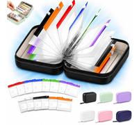 Ensemble De Pochettes À Pilules Étanches Avec 14 Pochettes De Couleur, Conception De Style Classeur Flexible, Étanche À L'humidité Et Aux Fuites For Les Huiles De Poisson(Black)