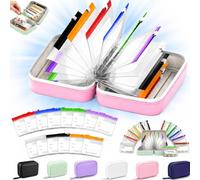 Ensemble De Pochettes À Pilules Étanches Avec 14 Pochettes De Couleur, Conception De Style Classeur Flexible, Étanche À L'humidité Et Aux Fuites For Les Huiles De Poisson(Pink)