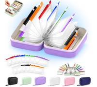 Ensemble De Pochettes À Pilules Étanches Avec 14 Pochettes De Couleur, Conception De Style Classeur Flexible, Étanche À L'humidité Et Aux Fuites For Les Huiles De Poisson(Purple)